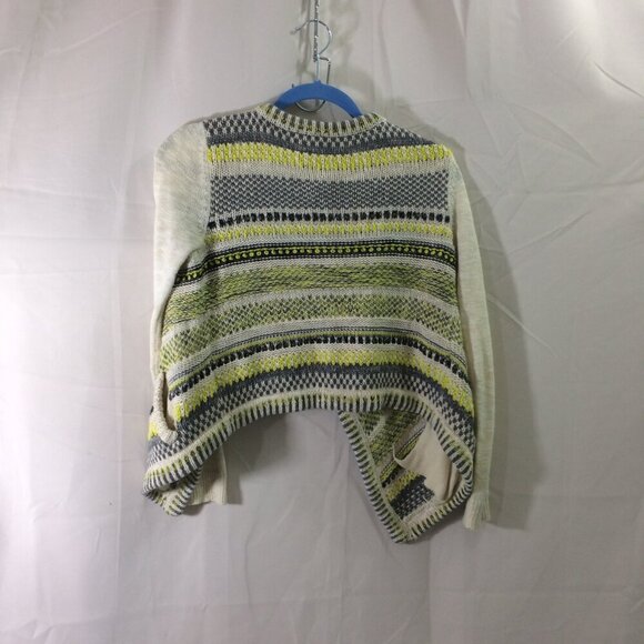 Anthropologie Moth Sweater Open Cardigan Gray Beige Cotton XS - Picture 3 of 5